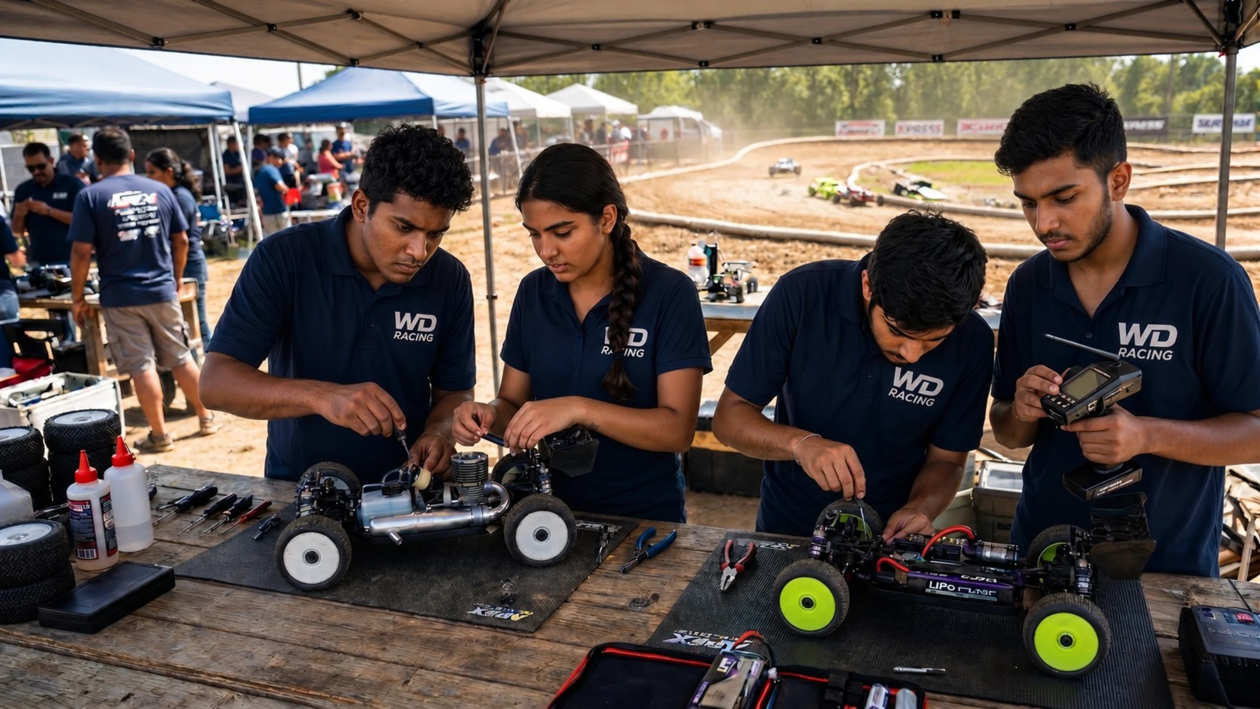 College RC workshop and race day