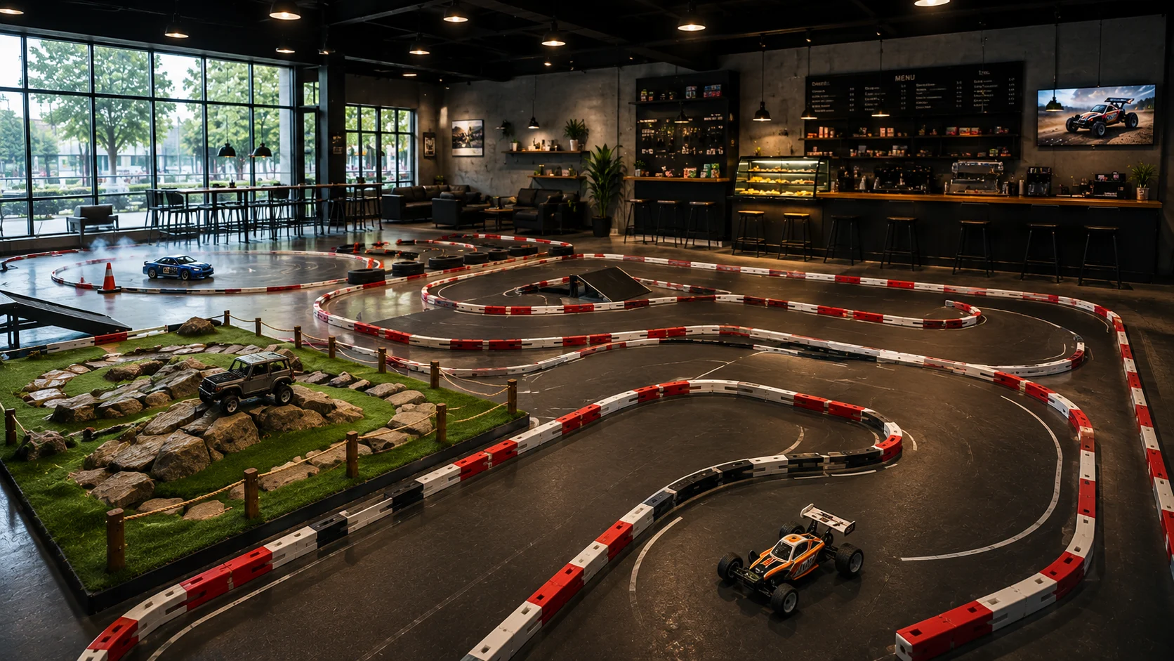 RC arena franchise and custom race setup