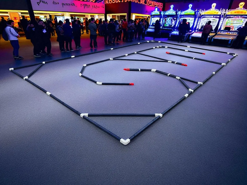 Portable RC pop-up racing track for events