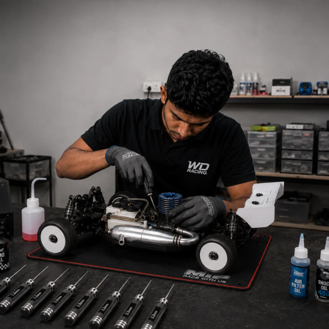 RC nitro engine break-in service
