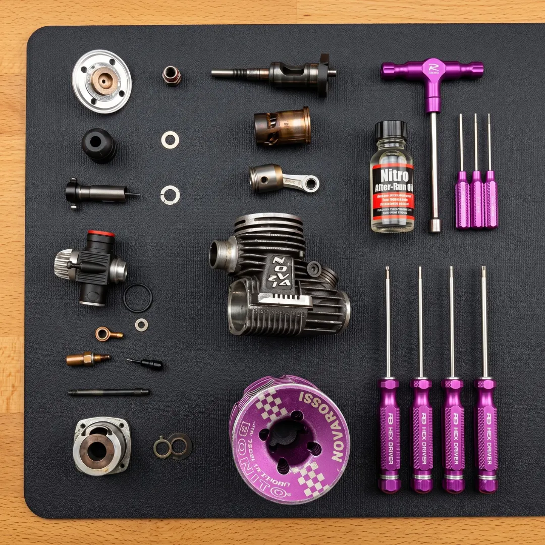 RC nitro engine cleaning inspection and service