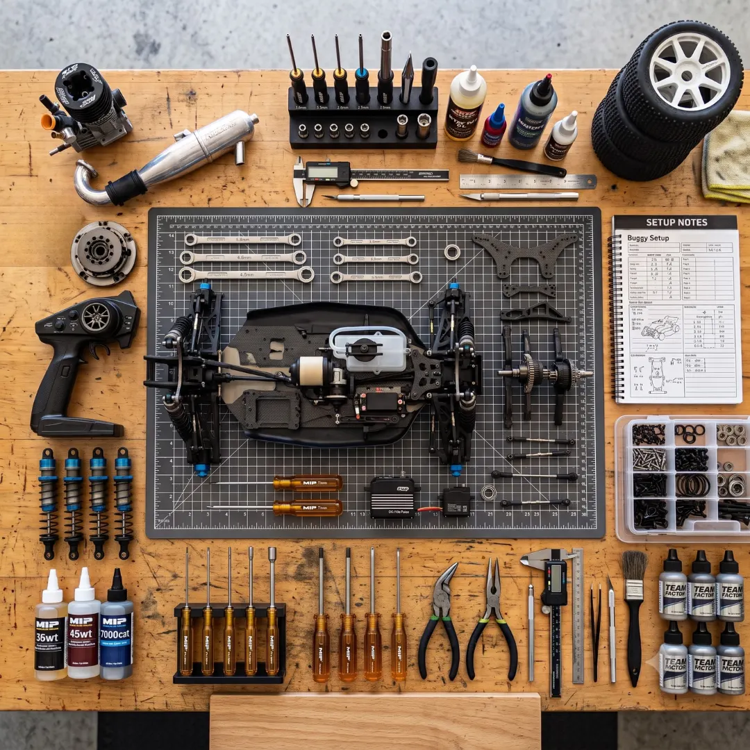 RC buggy refurbishment and race ready rebuild service